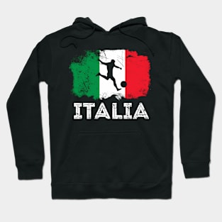 Italian Soccer Grunge Flag Hoodie